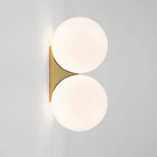 Bedroom Bedside Lamp Simple Glass Ball Wall Lamp