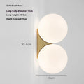 Bedroom Bedside Lamp Simple Glass Ball Wall Lamp