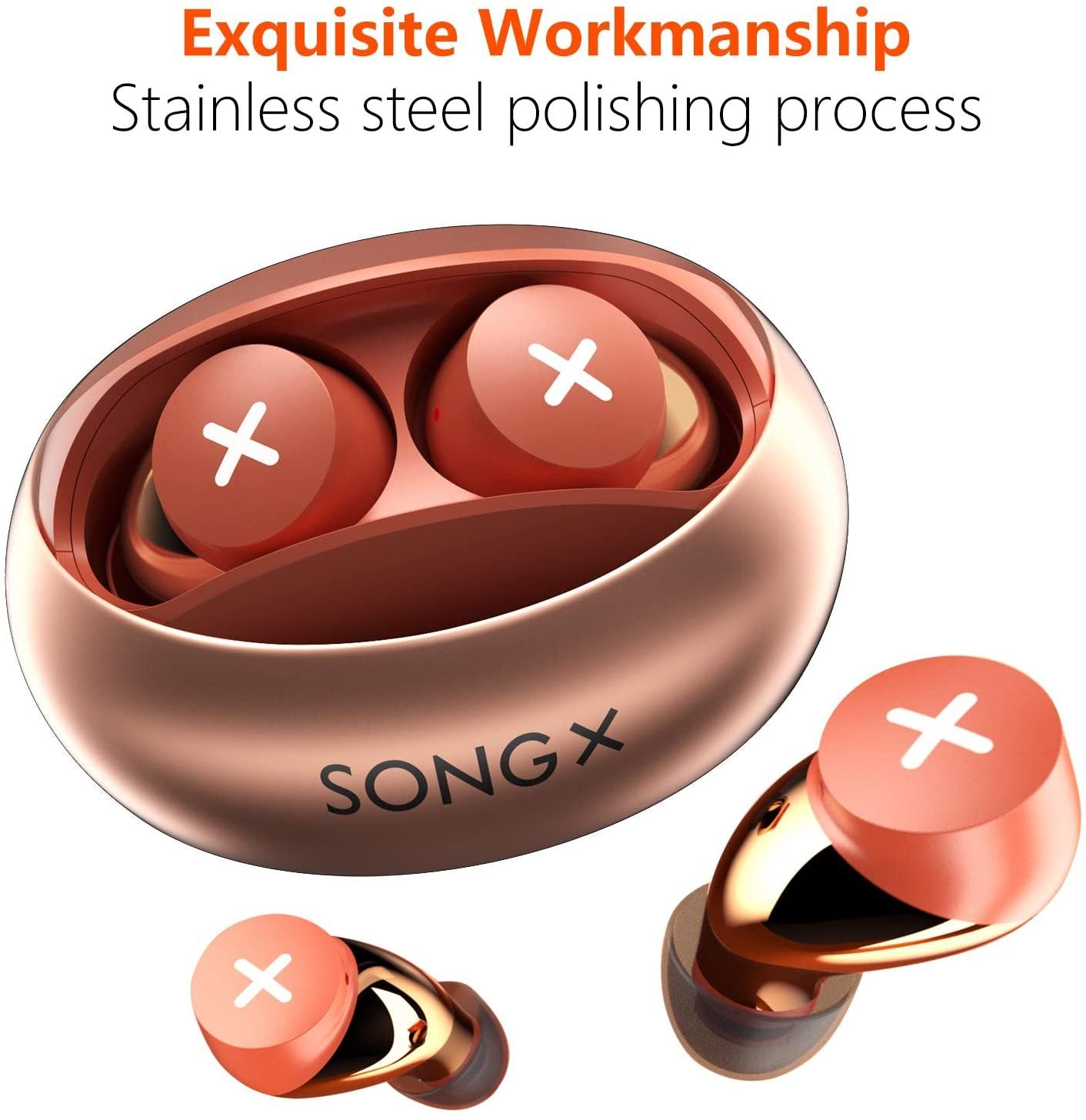 SONGX TWS Earbuds Noise Cancelling Bluetooth Headphones Waterproof with Star Loop Design