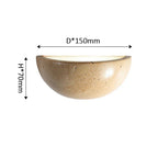 Retro Yellow Cave Stone Bedroom Bedside Lamp Semicircle Living Room Corridor Wall Lamp